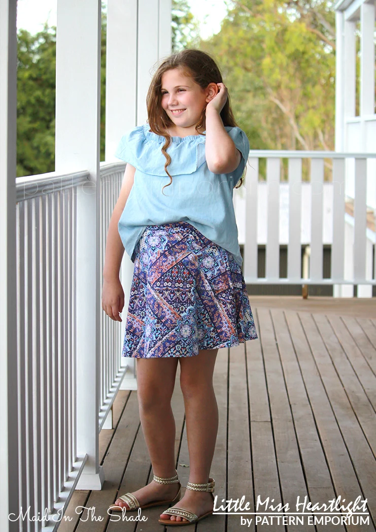 Little Miss Heartlight | Girls Flared Skirt PDF Sewing Pattern - Image 20