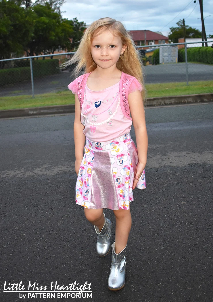 Little Miss Heartlight | Girls Flared Skirt PDF Sewing Pattern - Image 30