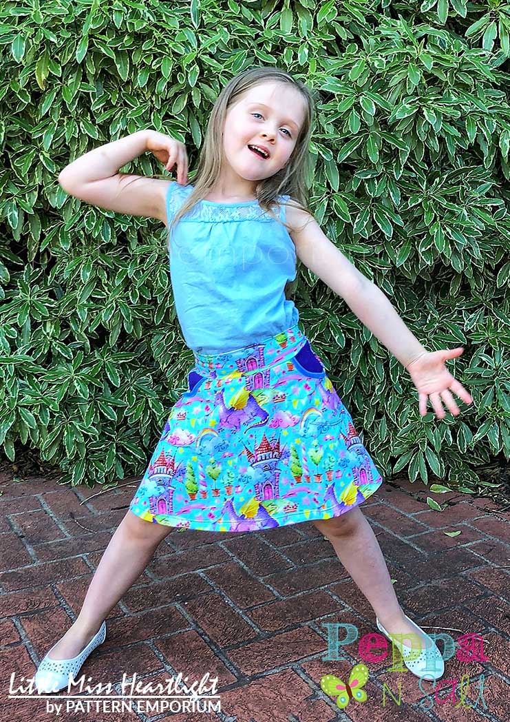 Little Miss Heartlight | Girls Flared Skirt PDF Sewing Pattern - Image 48