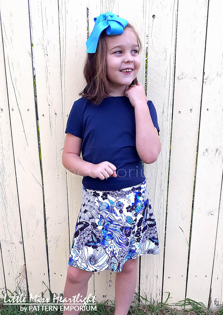 Little Miss Heartlight | Girls Flared Skirt PDF Sewing Pattern - Image 56