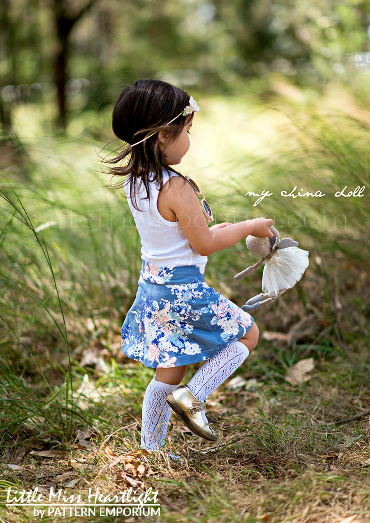 Little Miss Heartlight | Girls Flared Skirt PDF Sewing Pattern - Image 6