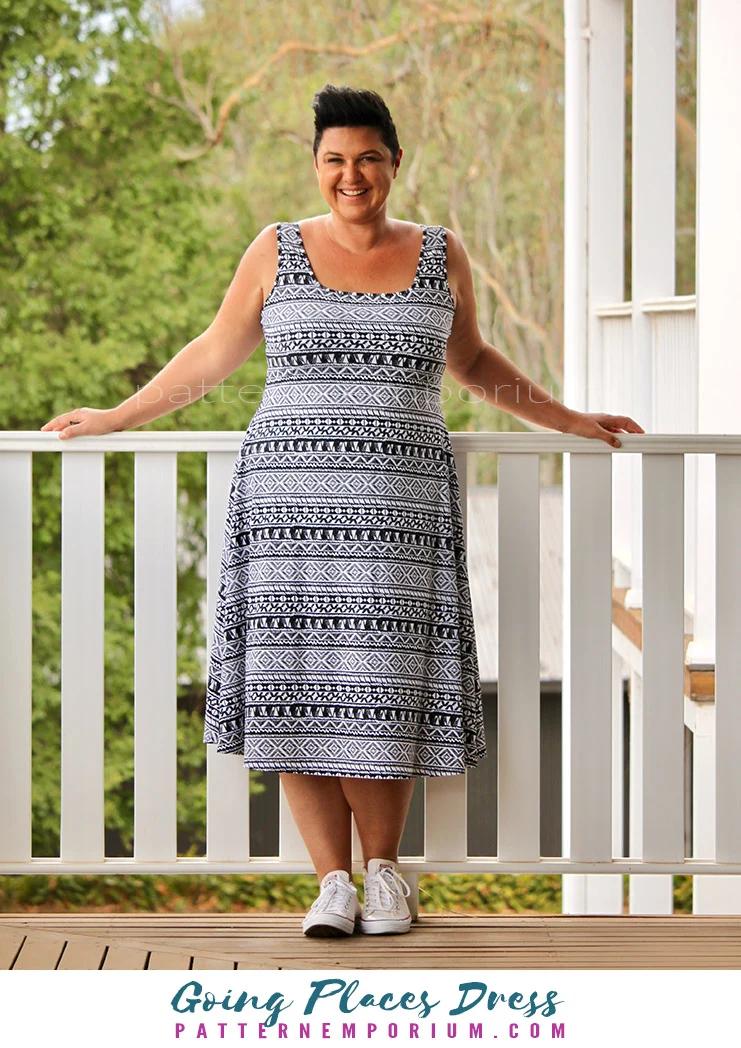 Going Places | Fit-Flare & Fitted Dress PDF Sewing Pattern - Image 8