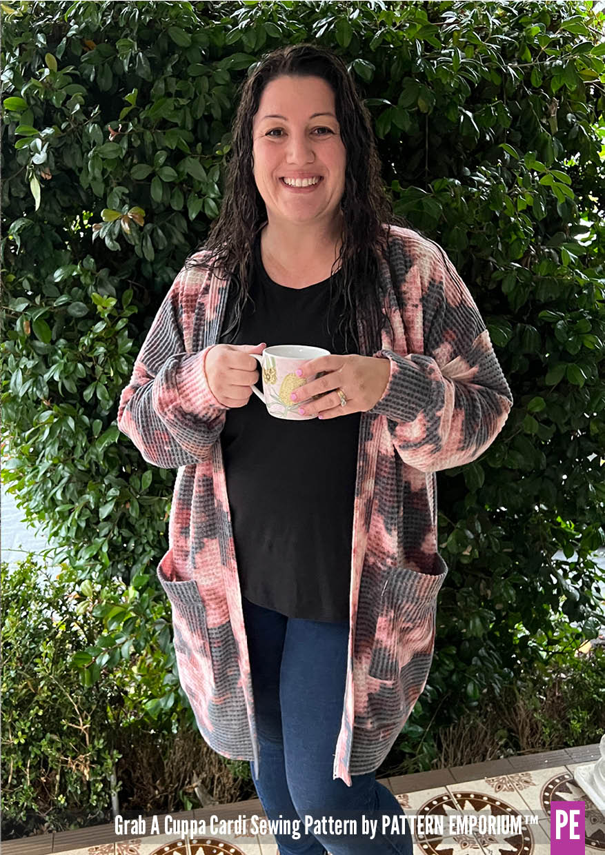 Grab A Cuppa Cardi | Oversized Cardi PDF Sewing Pattern - Image 12