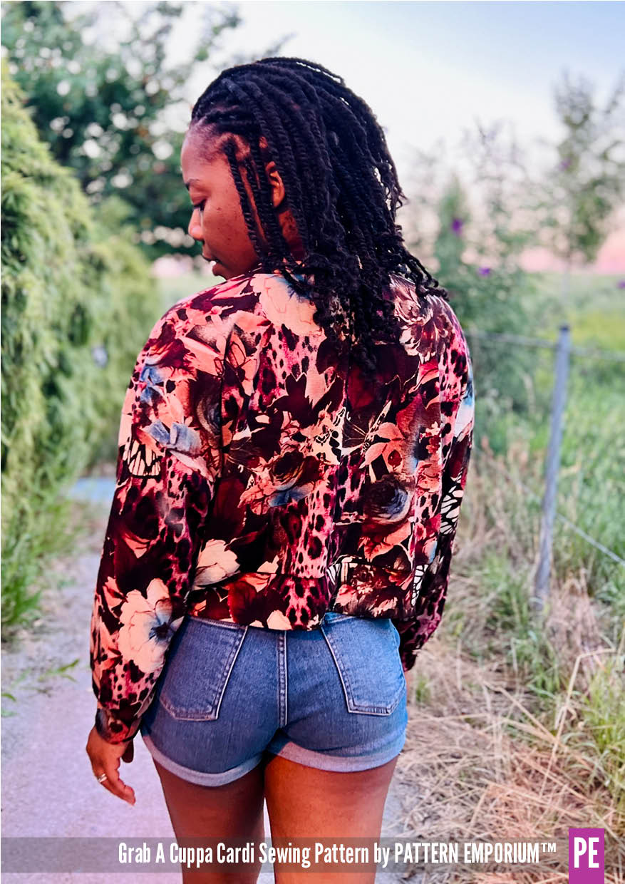 Grab A Cuppa Cardi | Oversized Cardi PDF Sewing Pattern - Image 5