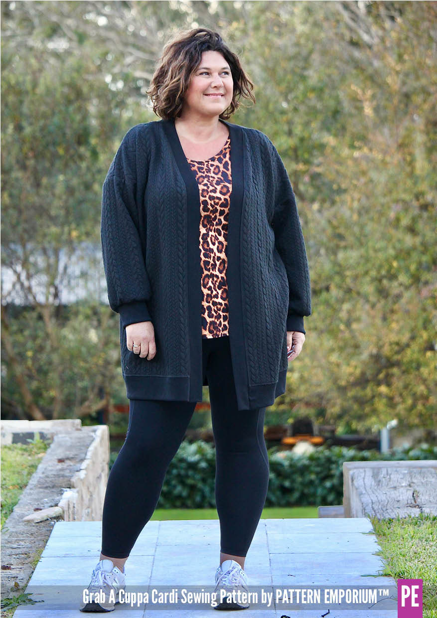 Grab A Cuppa Cardi | Oversized Cardi PDF Sewing Pattern - Image 8
