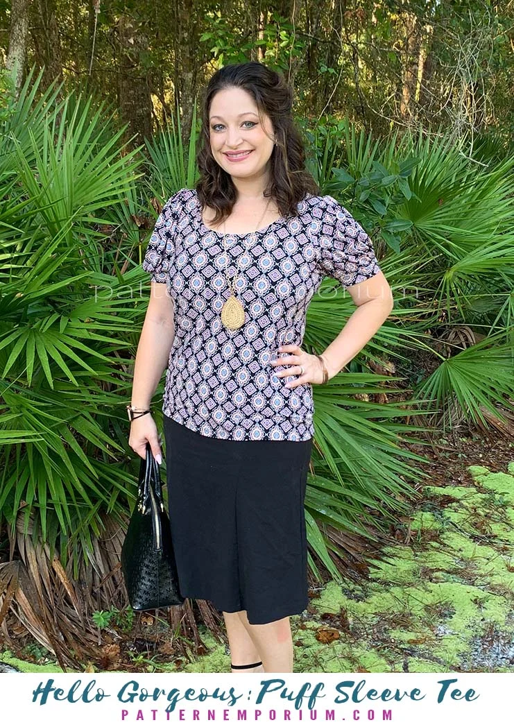 Hello Gorgeous | Puff Sleeve T-shirt PDF Sewing Pattern - Image 101