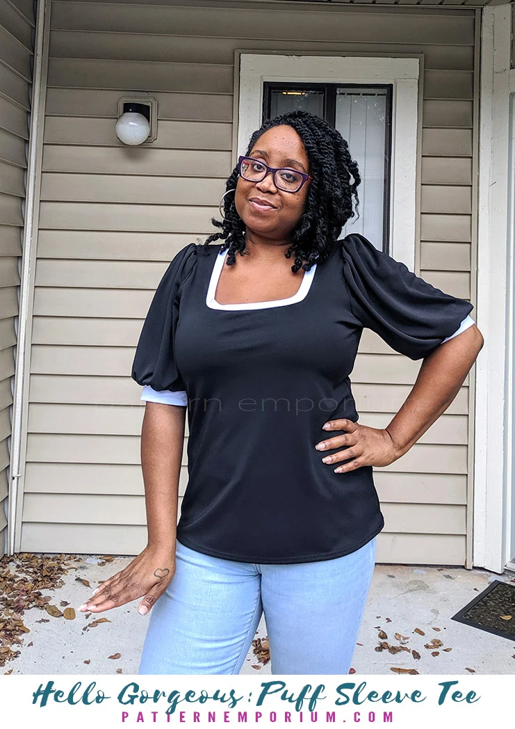 Hello Gorgeous | Puff Sleeve T-shirt PDF Sewing Pattern - Image 26
