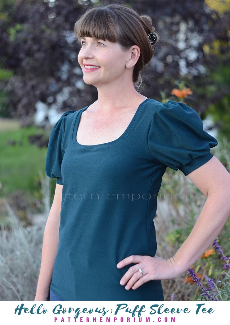 Hello Gorgeous | Puff Sleeve T-shirt PDF Sewing Pattern - Image 27