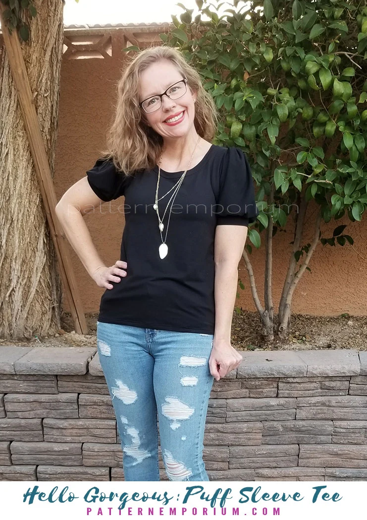 Hello Gorgeous | Puff Sleeve T-shirt PDF Sewing Pattern - Image 43
