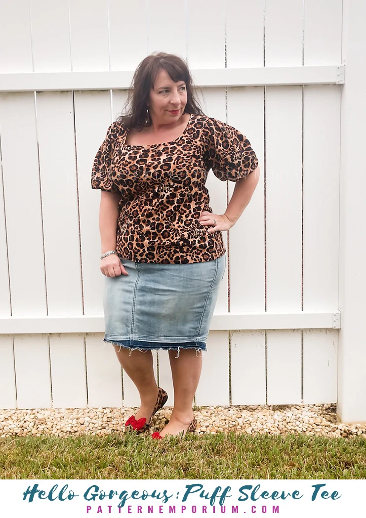 Hello Gorgeous | Puff Sleeve T-shirt PDF Sewing Pattern - Image 47