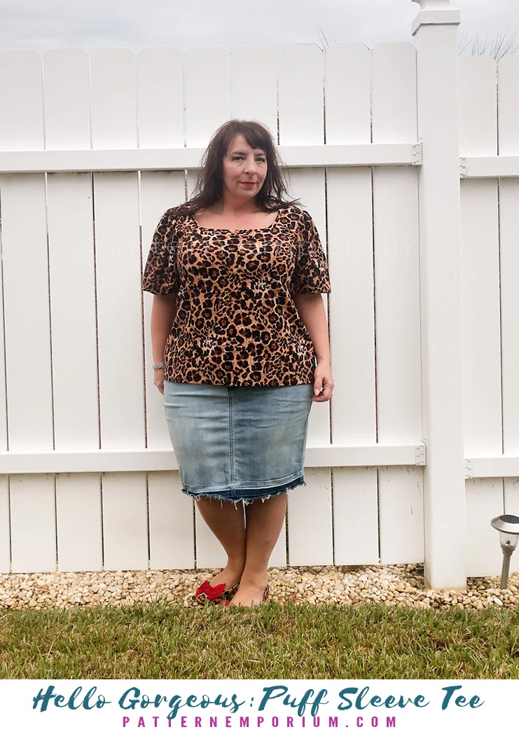 Hello Gorgeous | Puff Sleeve T-shirt PDF Sewing Pattern - Image 48