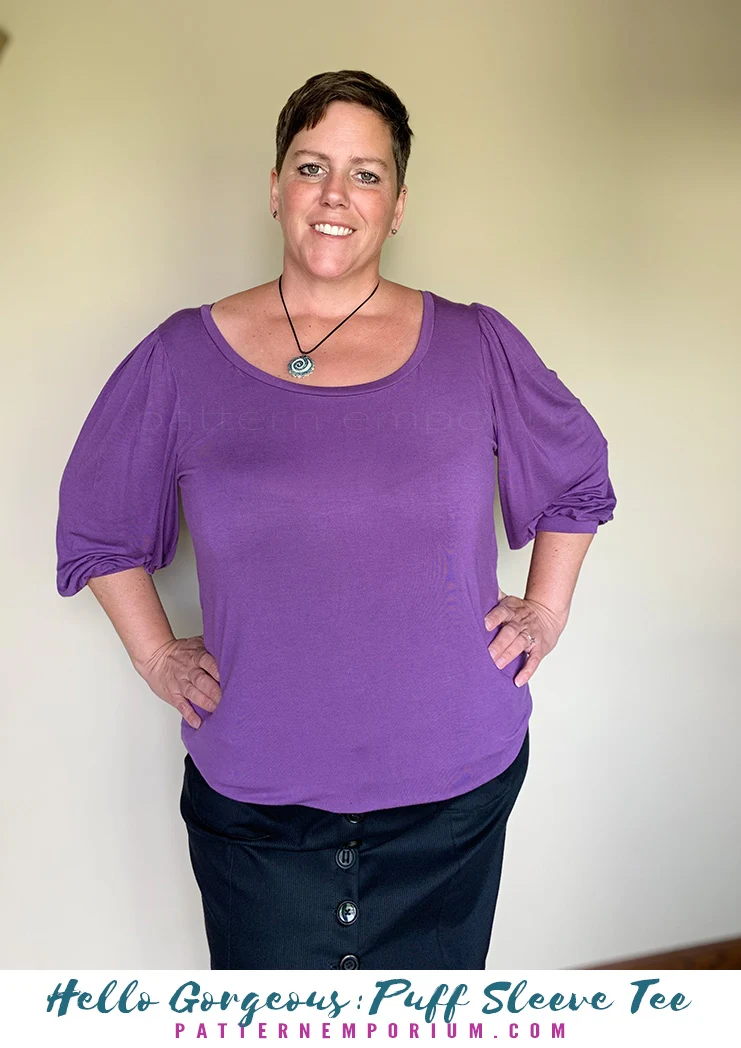 Hello Gorgeous | Puff Sleeve T-shirt PDF Sewing Pattern - Image 57