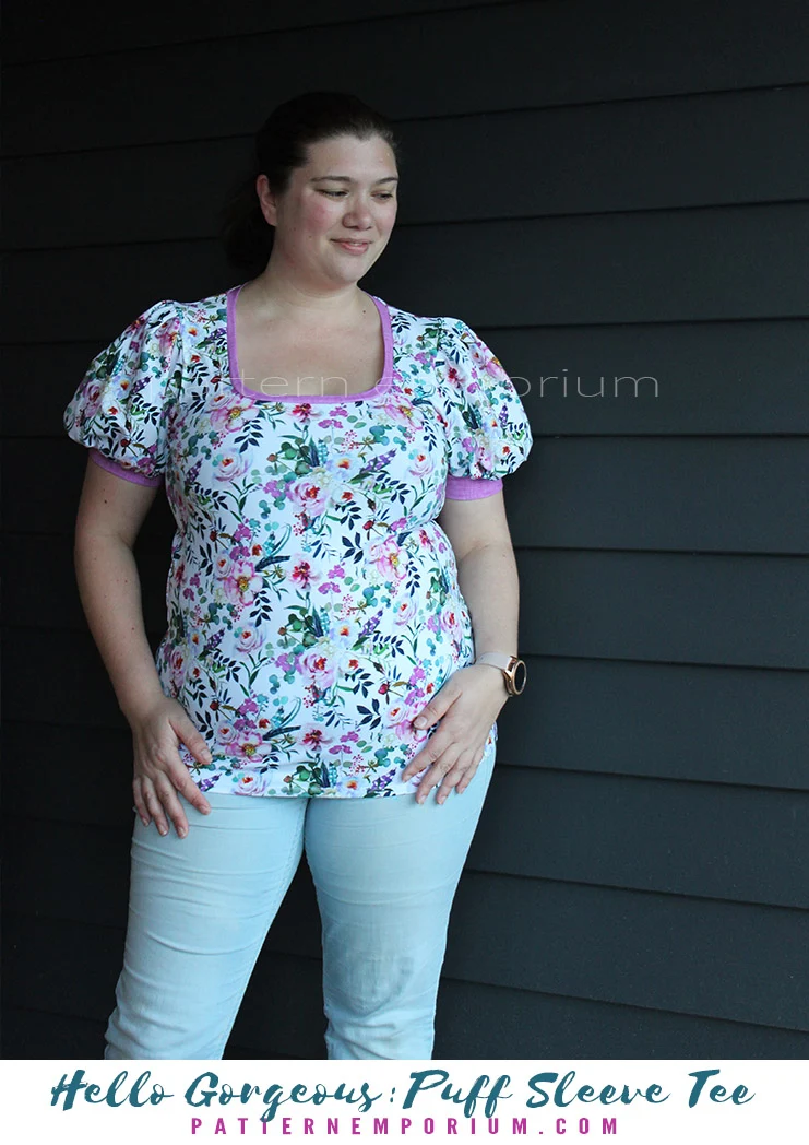 Hello Gorgeous | Puff Sleeve T-shirt PDF Sewing Pattern - Image 65
