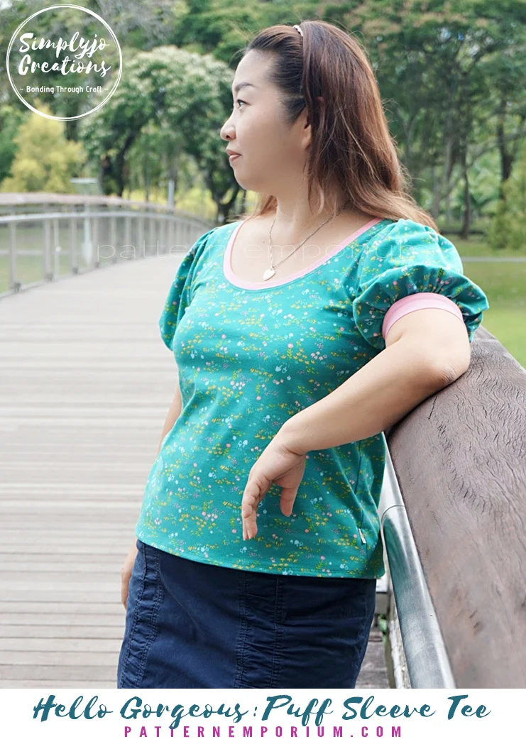 Hello Gorgeous | Puff Sleeve T-shirt PDF Sewing Pattern - Image 69