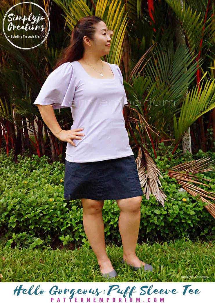 Hello Gorgeous | Puff Sleeve T-shirt PDF Sewing Pattern - Image 70