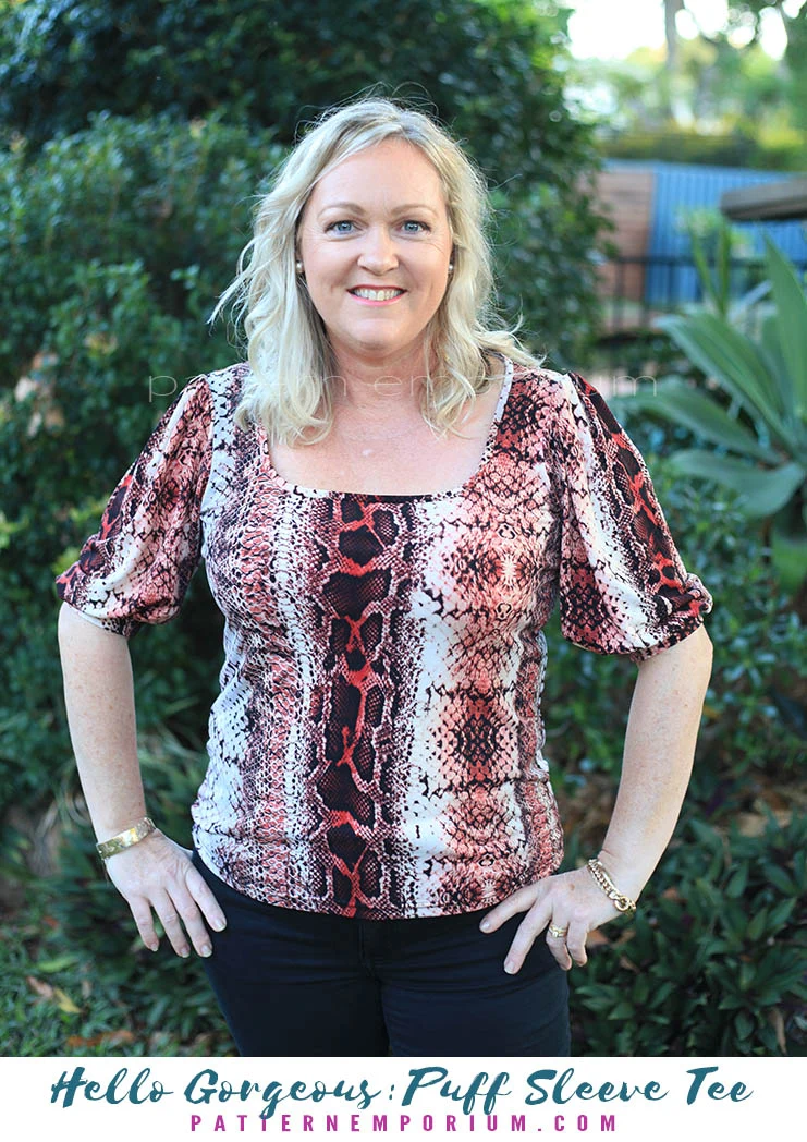 Hello Gorgeous | Puff Sleeve T-shirt PDF Sewing Pattern - Image 73