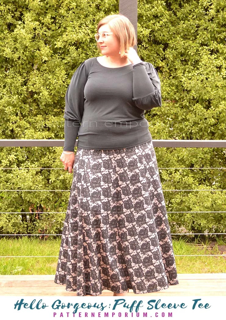Hello Gorgeous | Puff Sleeve T-shirt PDF Sewing Pattern - Image 78