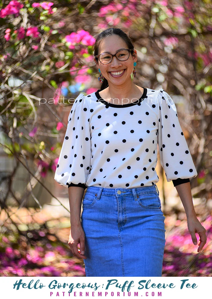 Hello Gorgeous | Puff Sleeve T-shirt PDF Sewing Pattern - Image 84