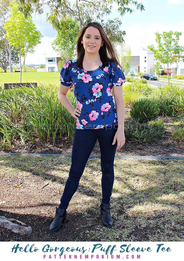 Hello Gorgeous | Puff Sleeve T-shirt PDF Sewing Pattern - Image 91