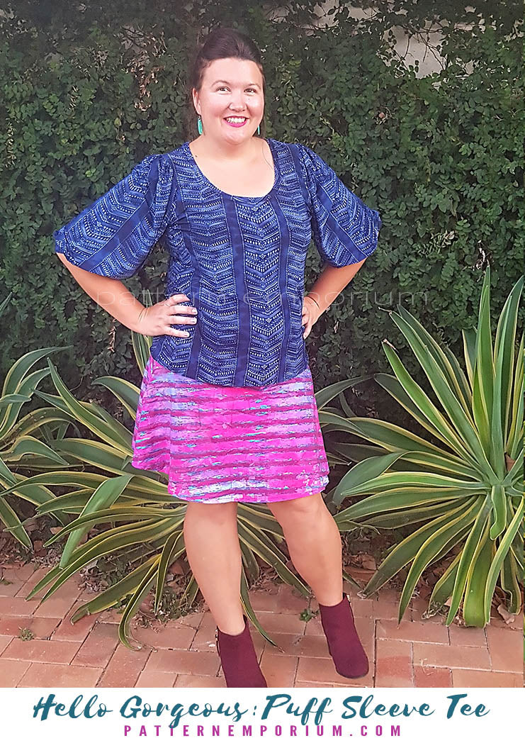Hello Gorgeous | Puff Sleeve T-shirt PDF Sewing Pattern - Image 92