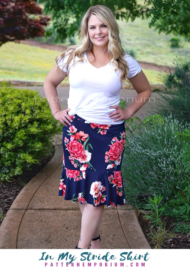 In My Stride | Flounce Pencil Skirt PDF Sewing Pattern - Image 42