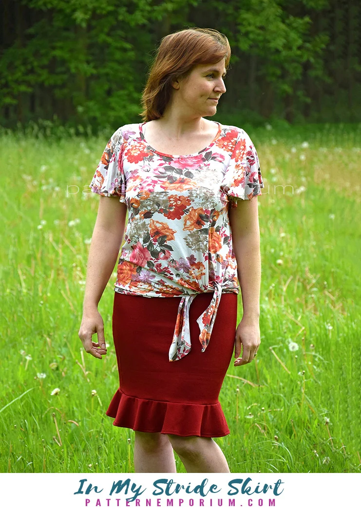 In My Stride | Flounce Pencil Skirt PDF Sewing Pattern - Image 43