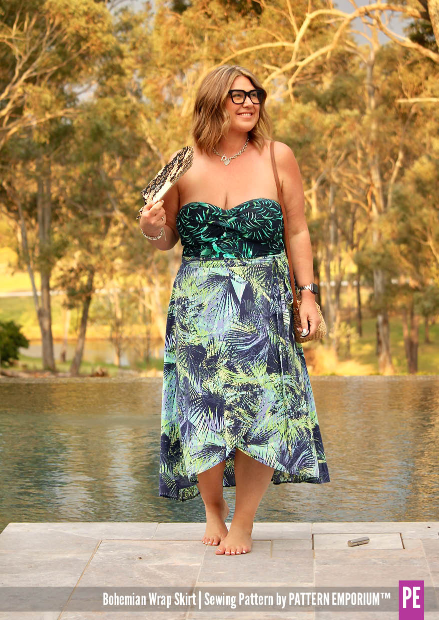 Bohemian Wrap Skirt | PDF Sewing Pattern - Image 3