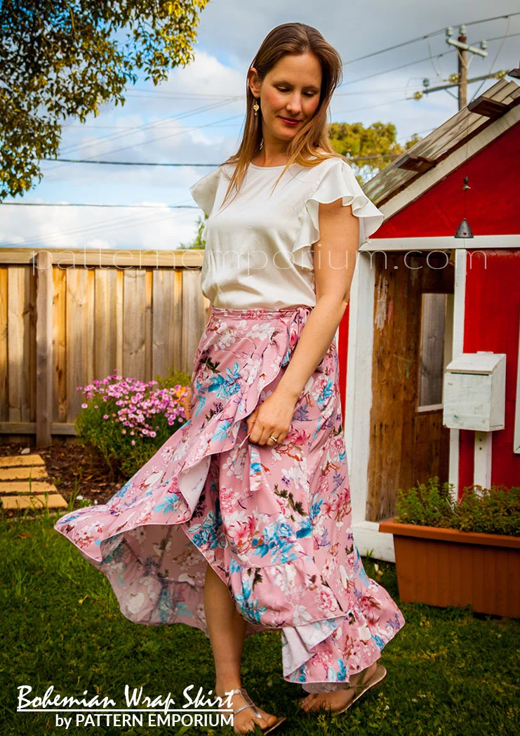 Bohemian Wrap Skirt | PDF Sewing Pattern - Image 7