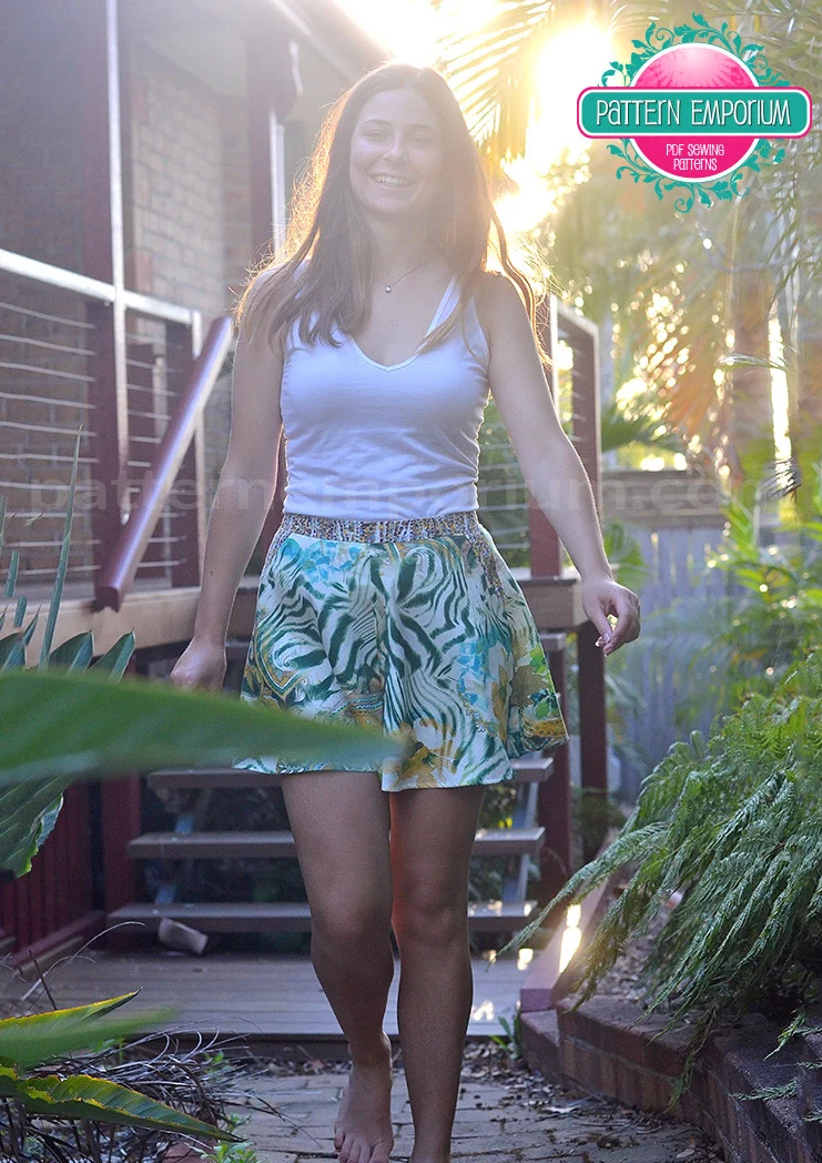 Swing Shorts | Flared Shorts PDF Sewing Pattern - Image 32