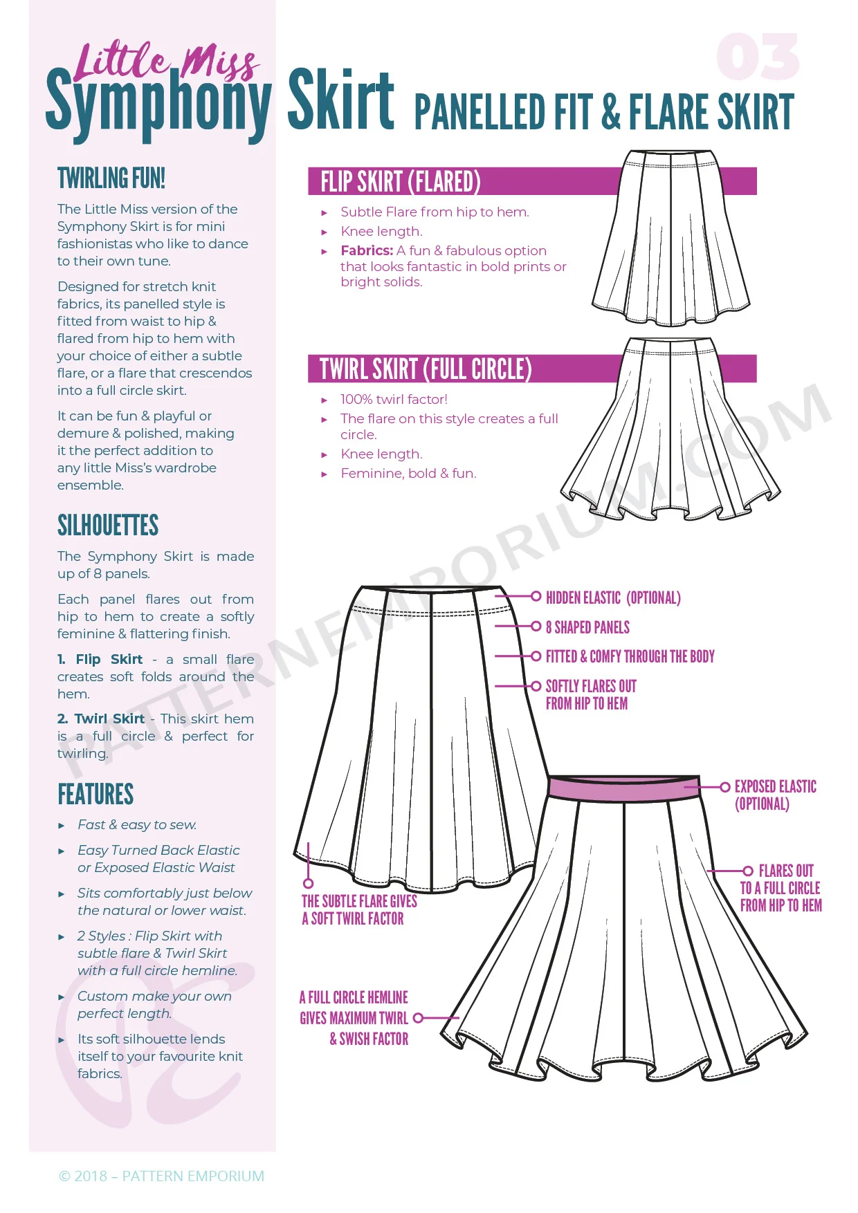 Little Miss Symphony Skirt | Girls PDF Sewing Pattern - Image 48