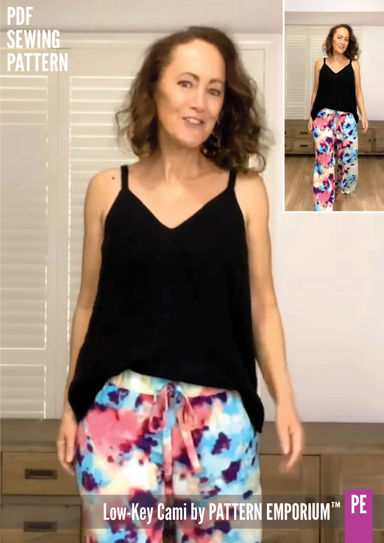 Low-Key Cami | Woven Strappy Top PDF Sewing Pattern - Image 29
