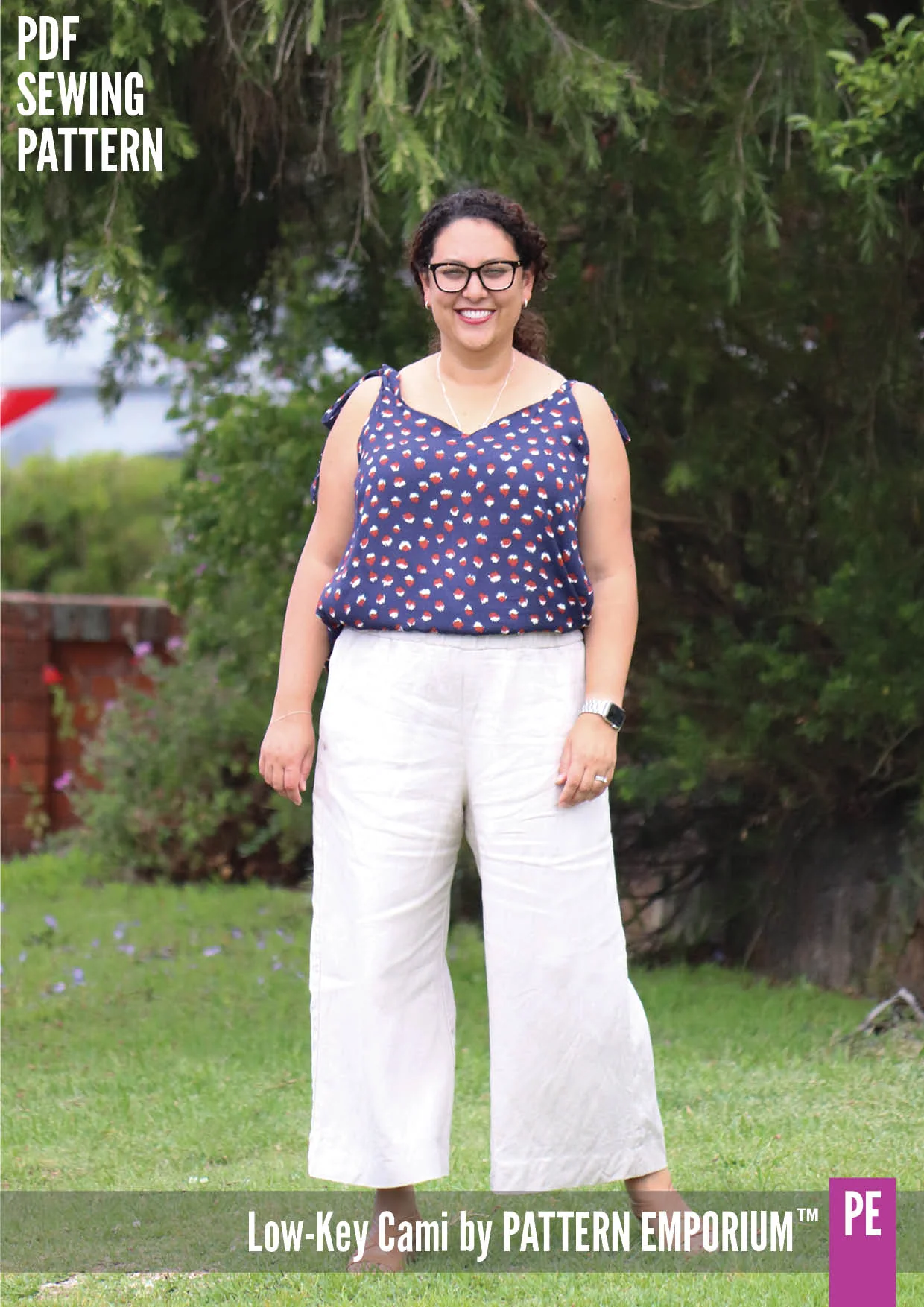 Low-Key Cami | Woven Strappy Top PDF Sewing Pattern - Image 44