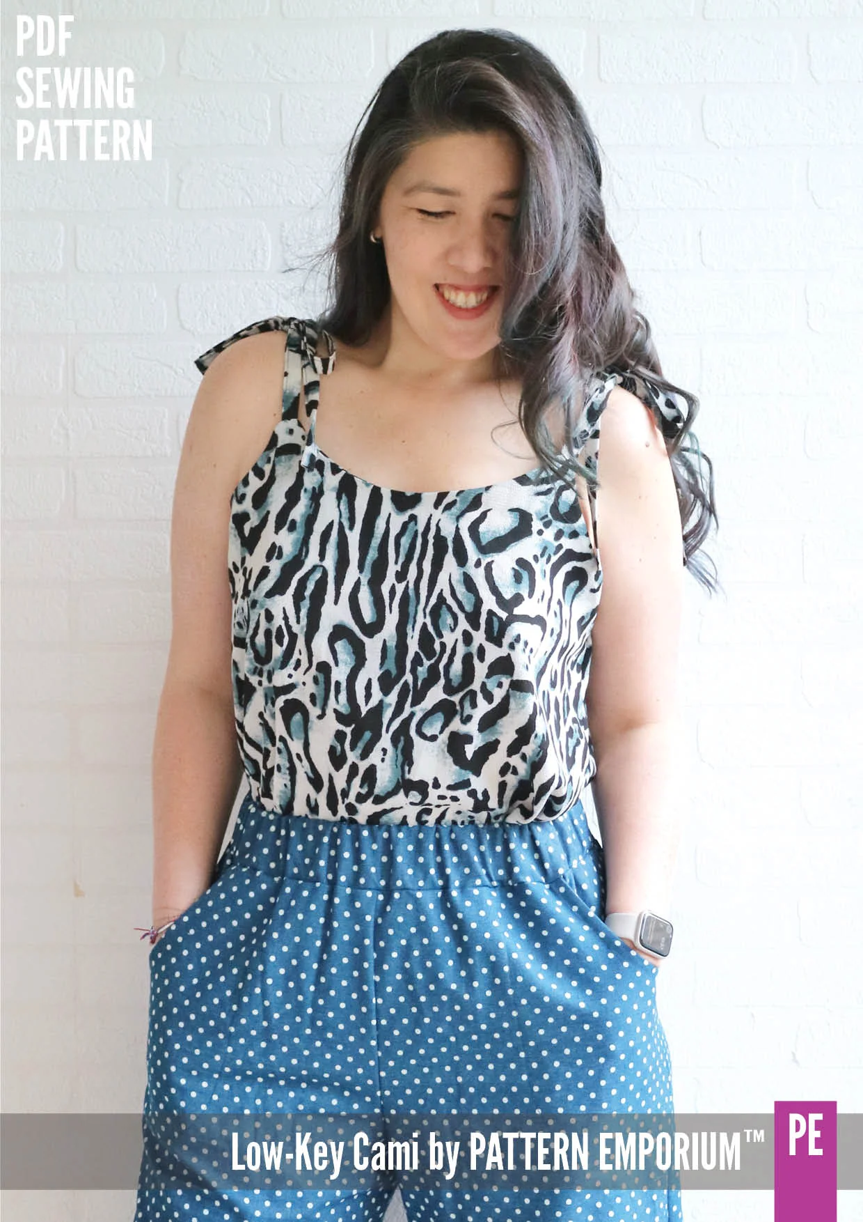 Low-Key Cami | Woven Strappy Top PDF Sewing Pattern - Image 47