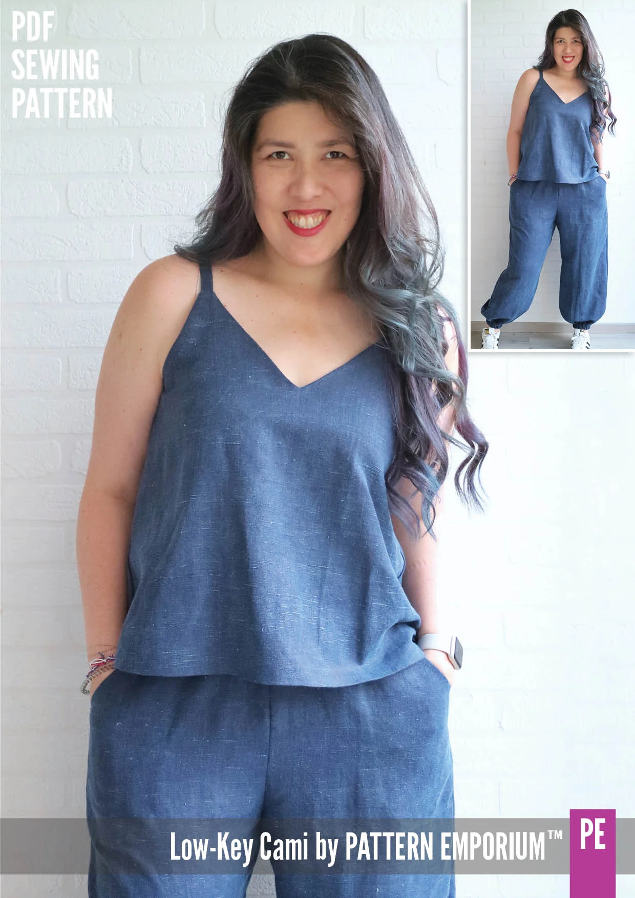 Low-Key Cami | Woven Strappy Top PDF Sewing Pattern - Image 7