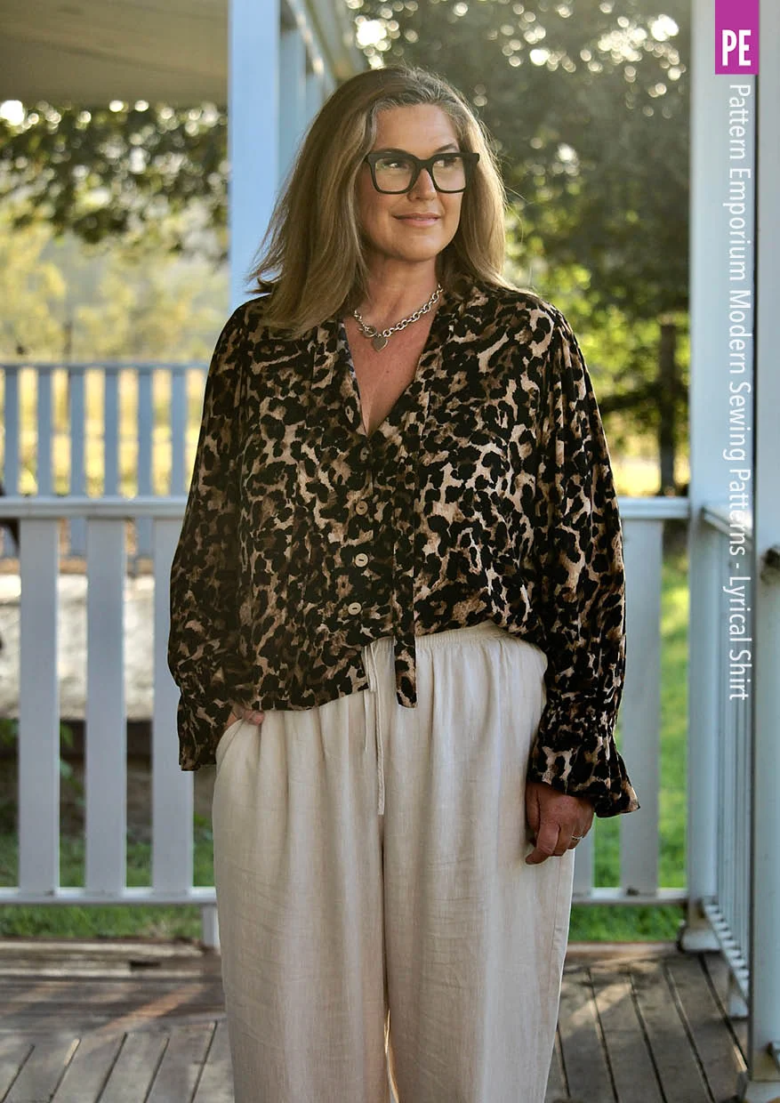 Lyrical Shirt | Tie Neck Shirt PDF Sewing Pattern - Image 16
