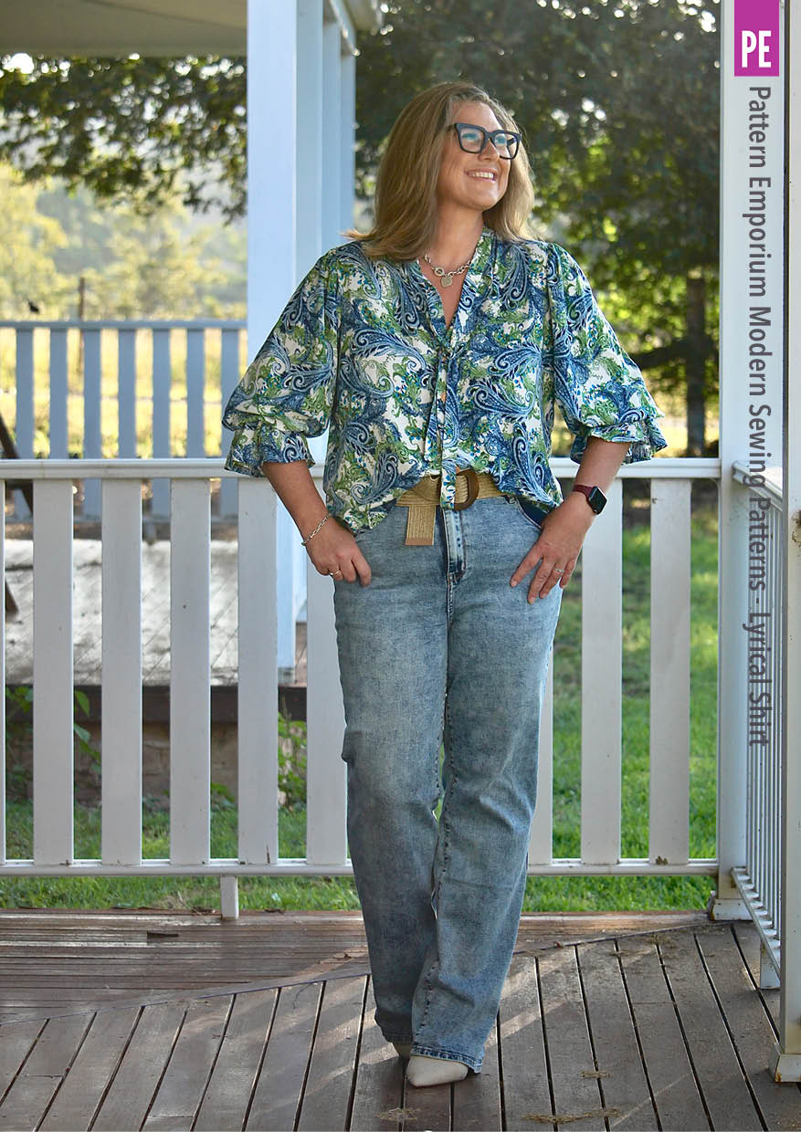 Lyrical Shirt | Tie Neck Shirt PDF Sewing Pattern - Image 17