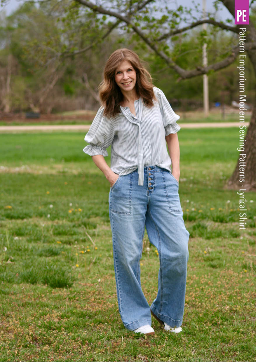 Lyrical Shirt | Tie Neck Shirt PDF Sewing Pattern - Image 37