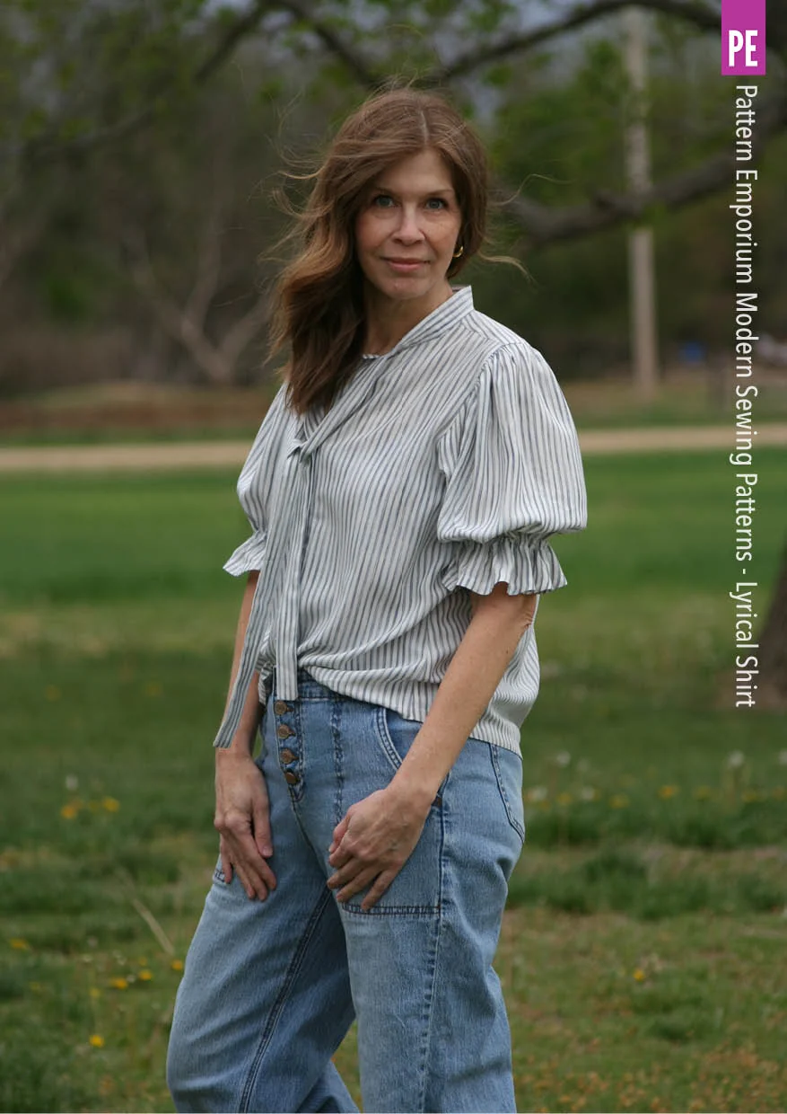 Lyrical Shirt | Tie Neck Shirt PDF Sewing Pattern - Image 38