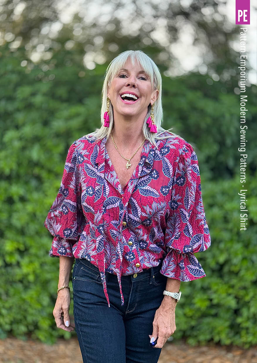 Lyrical Shirt | Tie Neck Shirt PDF Sewing Pattern - Image 56