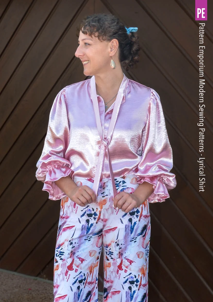 Lyrical Shirt | Tie Neck Shirt PDF Sewing Pattern - Image 67