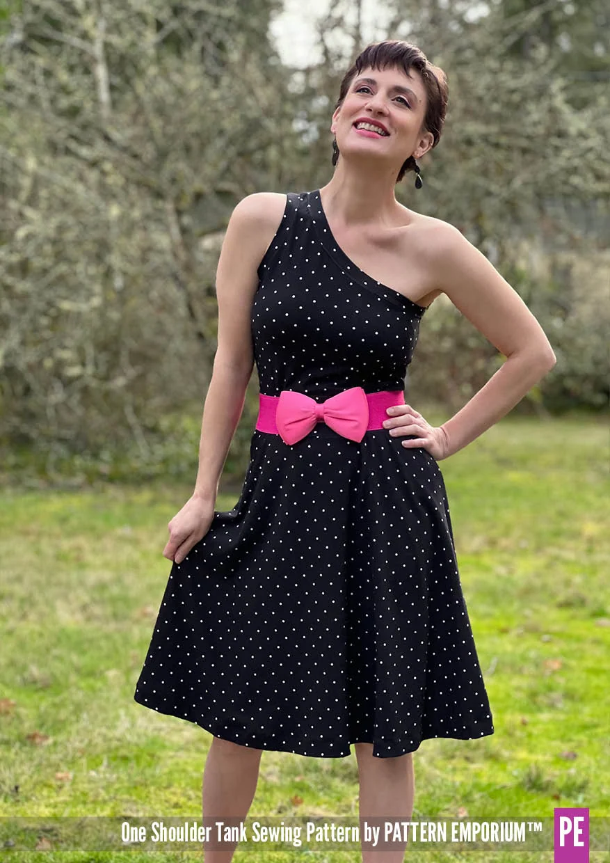 One Shoulder Tank | Stretch PDF Sewing Pattern - Image 23