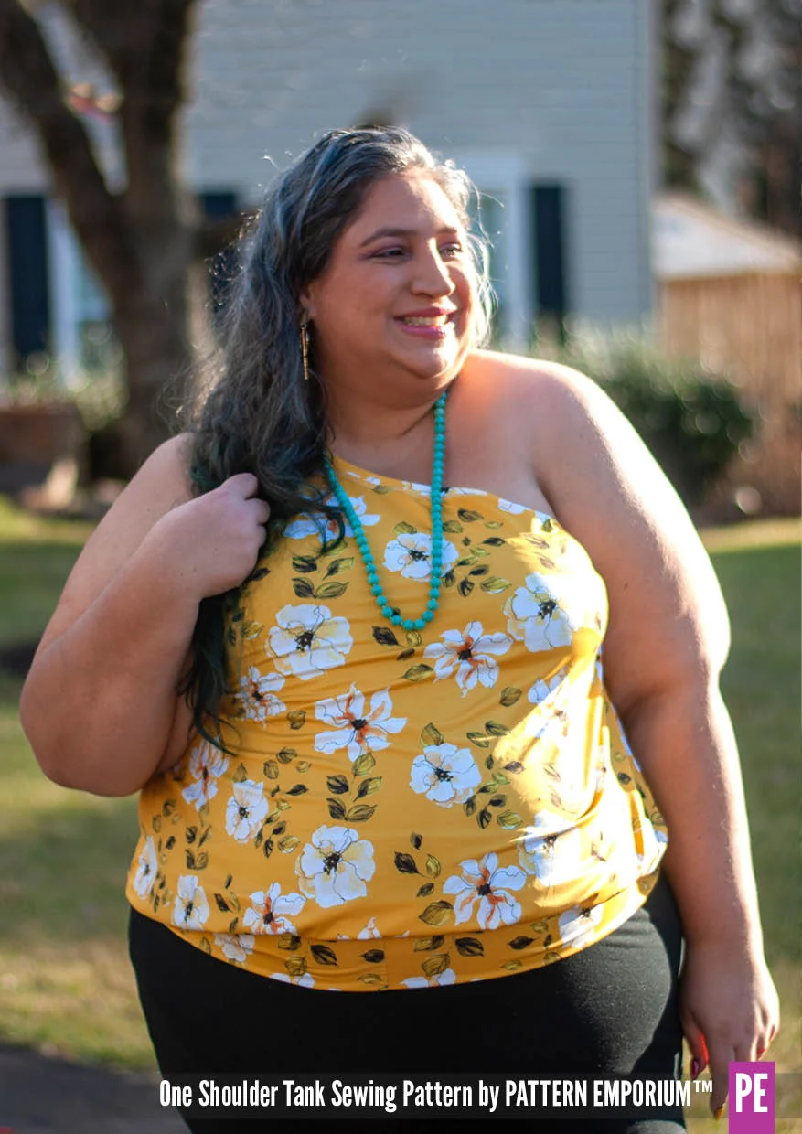 One Shoulder Tank | Stretch PDF Sewing Pattern - Image 44