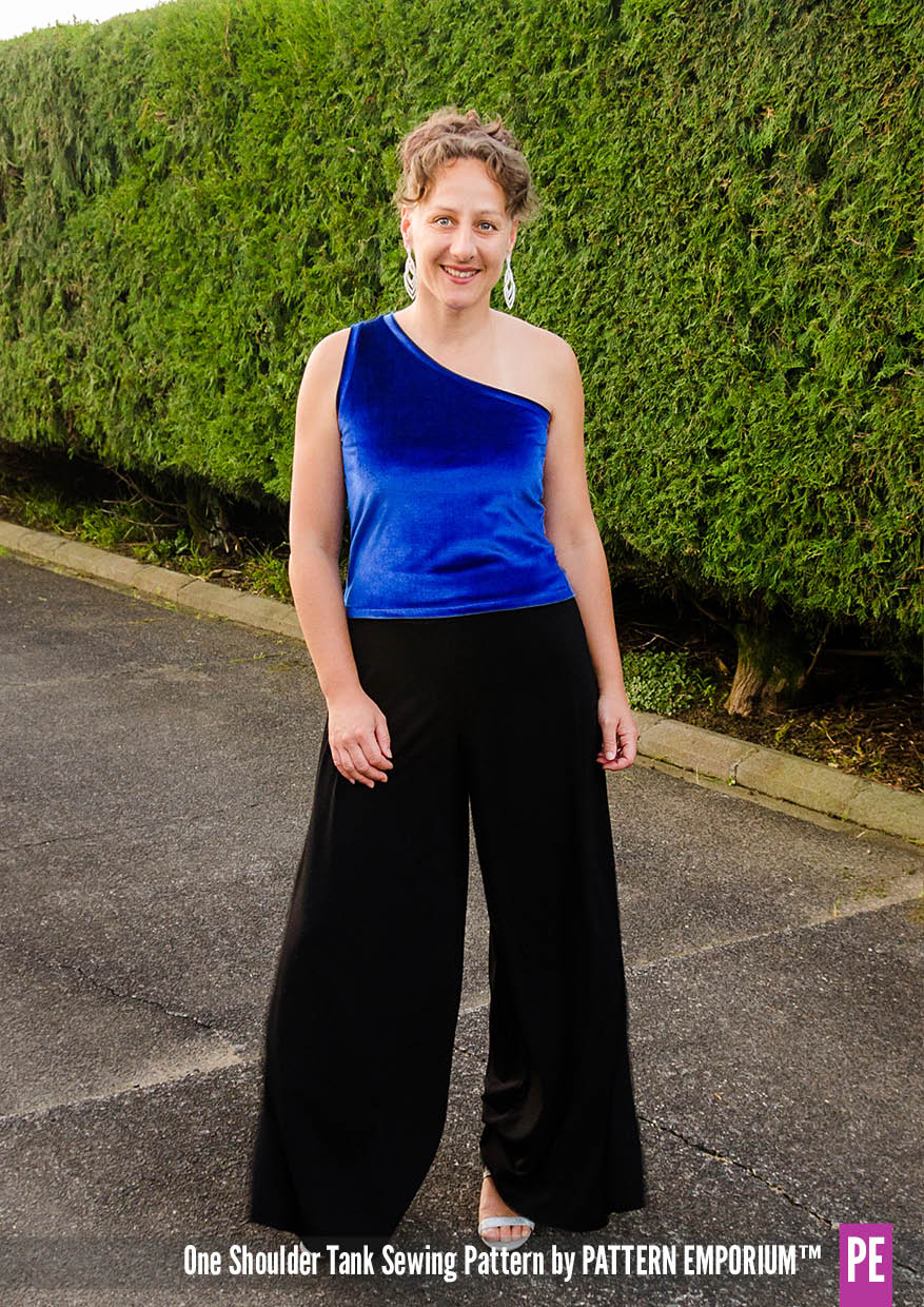 One Shoulder Tank | Stretch PDF Sewing Pattern - Image 45