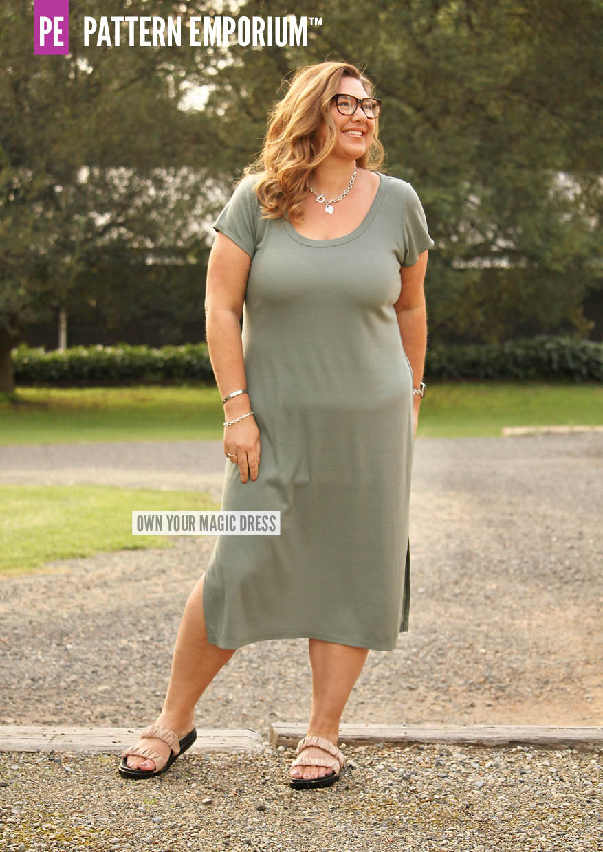 Own Your Magic | Slit Dress PDF Sewing Pattern - Image 4