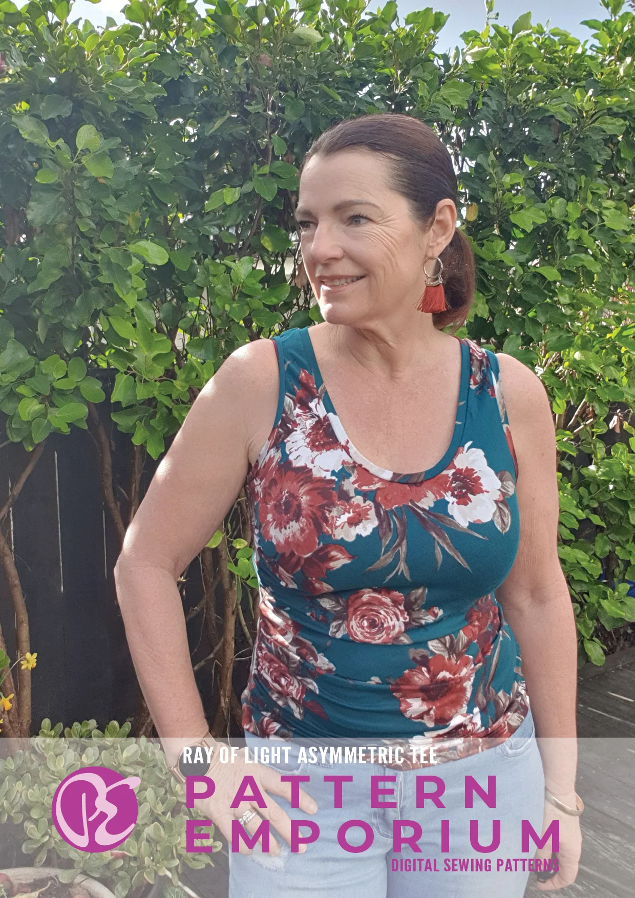 Ray of Light | Asymmetric Fitted Tee PDF Sewing Pattern - Image 31