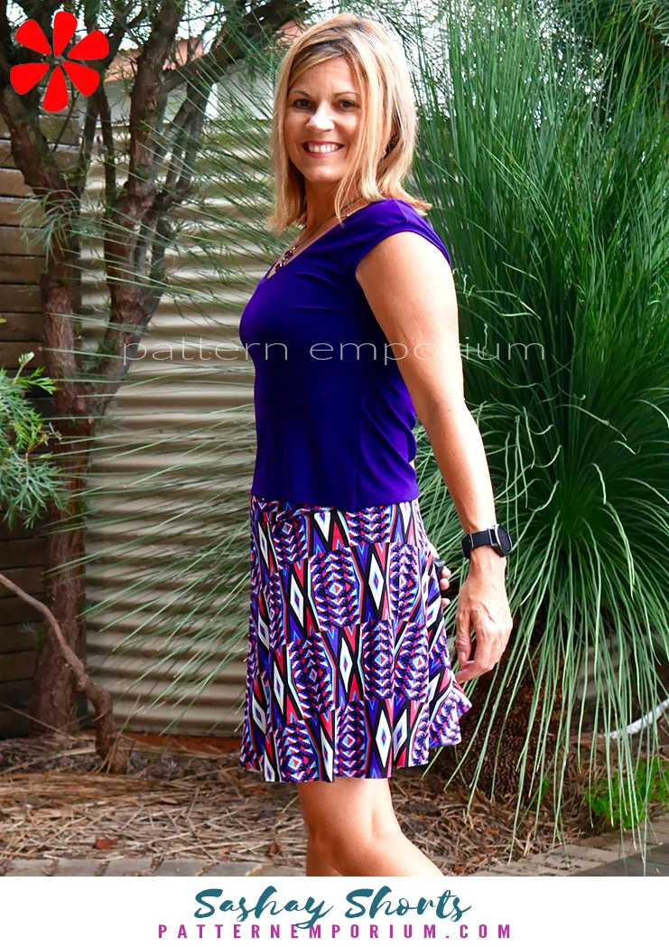 Sashay | Stretch Flared Shorts PDF Sewing Pattern - Image 42