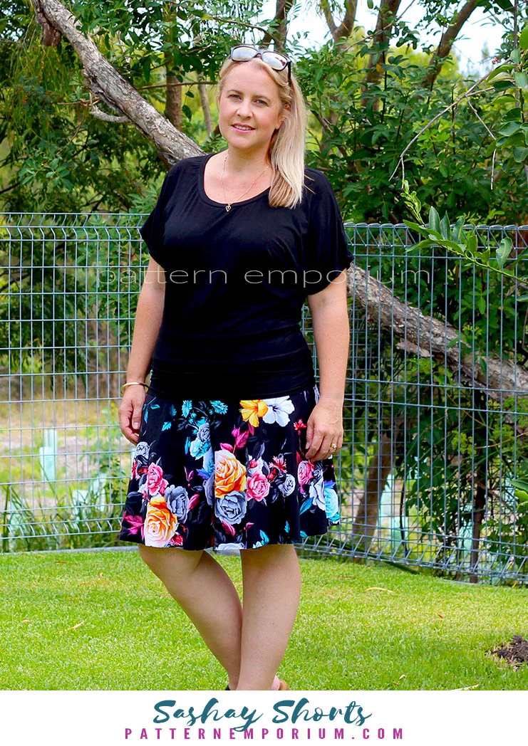 Sashay | Stretch Flared Shorts PDF Sewing Pattern - Image 44