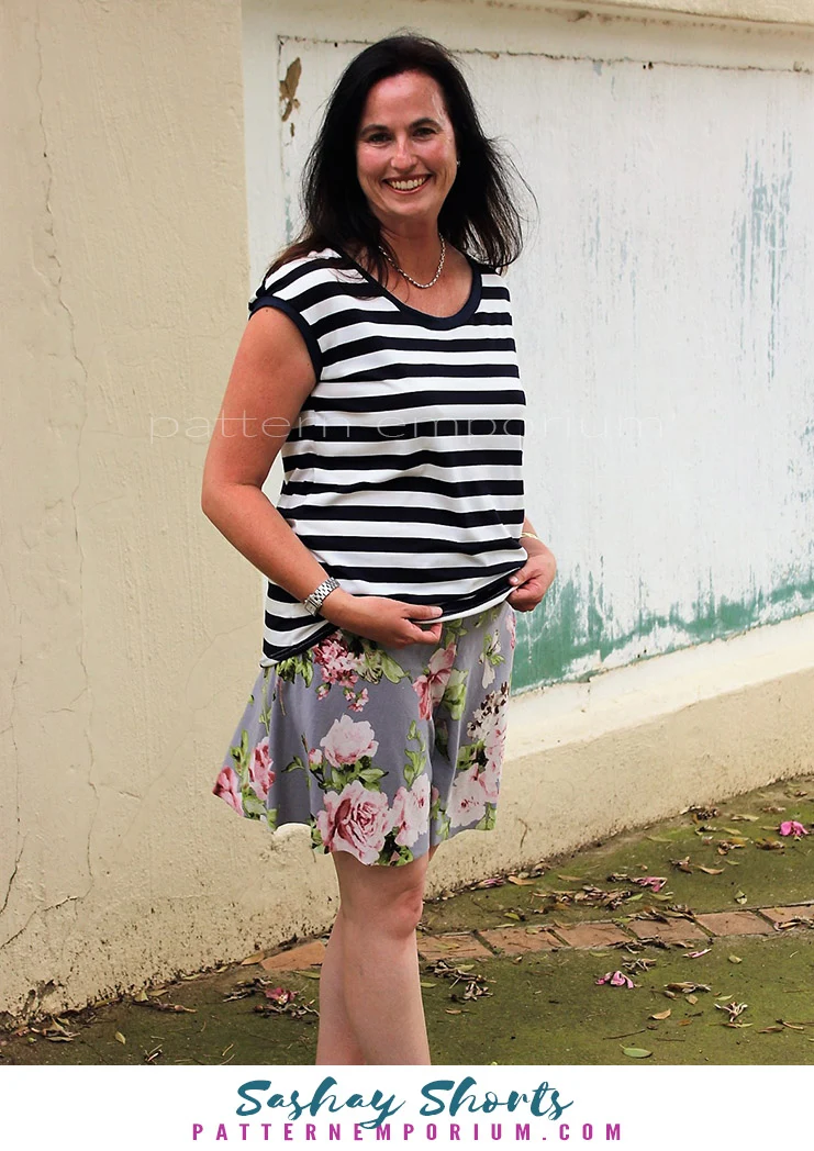 Sashay | Stretch Flared Shorts PDF Sewing Pattern - Image 63