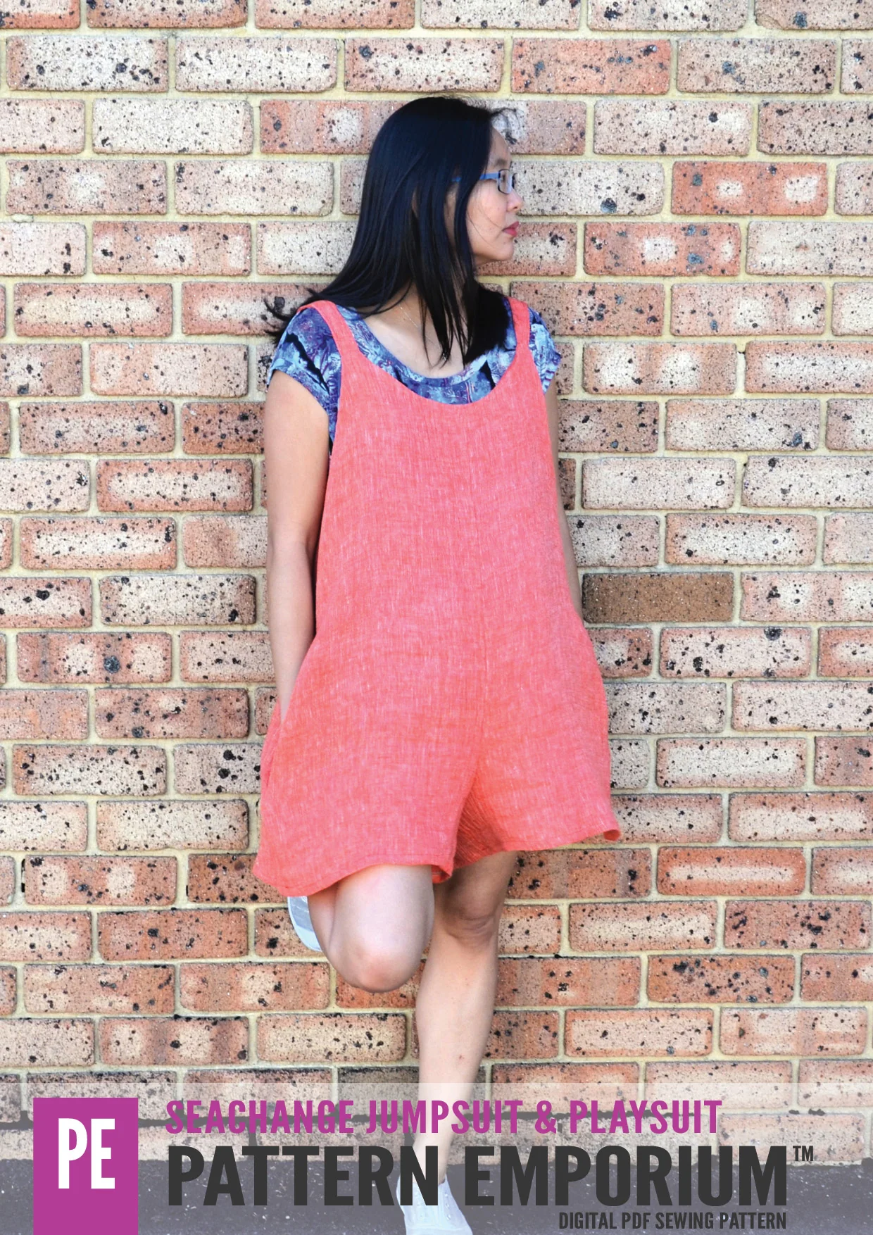 SeaChange | Jumpsuit Playsuit Romper PDF Sewing Pattern - Image 47