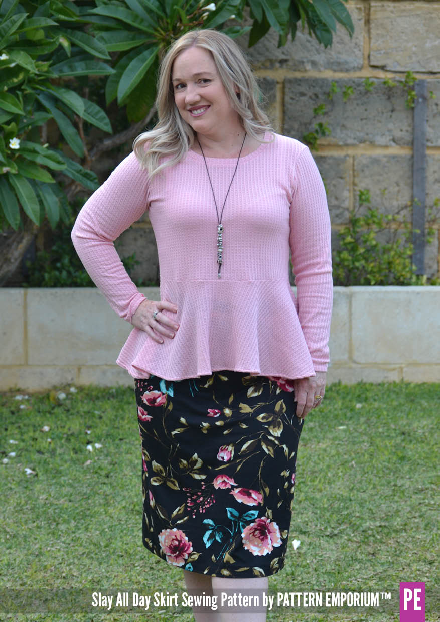 Slay All Day | Stretch Split Skirt PDF Sewing Pattern - Image 46